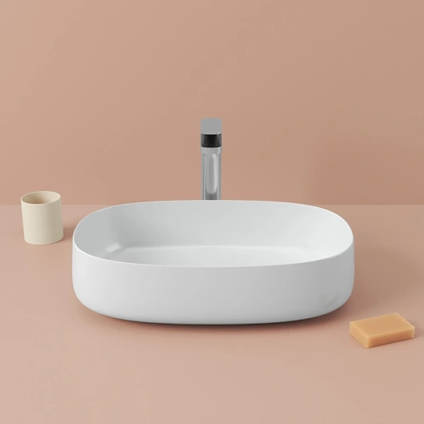 Раковина ArtCeram Cognac 55 см белый глянцевый COL003 01 34