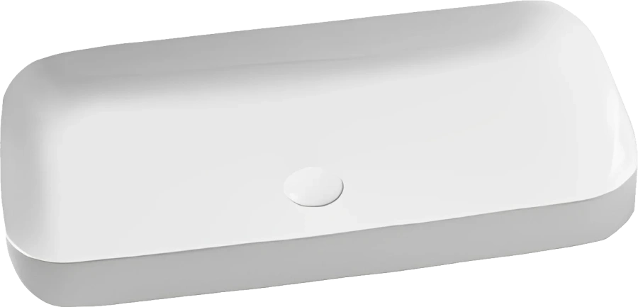 Раковина Azzurra Elegance 90 см прямоугольная ELLG090400S0BI/(ESO90 bi)*0