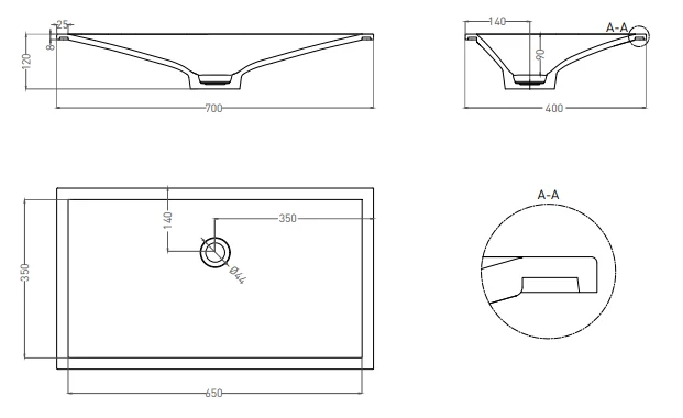 Раковина Salini Marea 13 70 см Solix белая матовая 1802213M