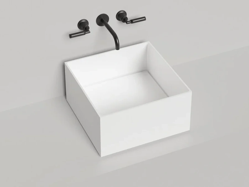 Раковина Salini Armonia Square 02 45 см белая 130522M