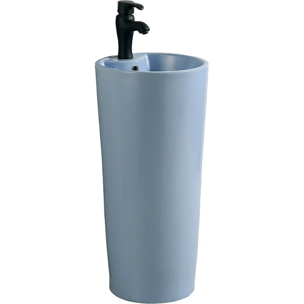 Раковина напольная SantiLine 41 см голубая матовая SL-4007BM