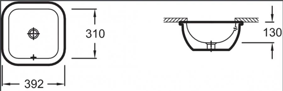 Раковина Jacob Delafon Vox 39 см встраиваемая EYE102-00