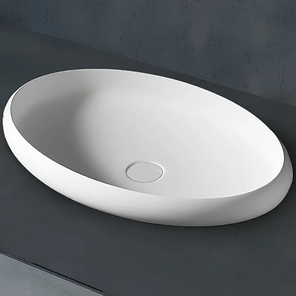 Раковина Abber Stein 60 см белая матовая AS2614