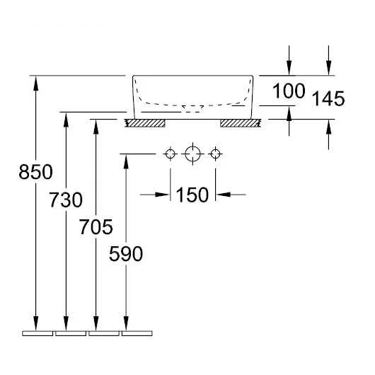Раковина Villeroy & Boch Collaro 40 см альпийский белый 4A184001 Staron