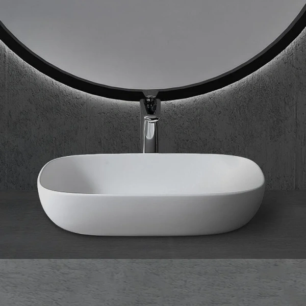 Раковина Abber Stein 60 см белая матовая AS2620