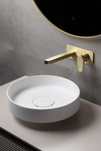 Раковина Boheme Corian 40 см белая матовая 801-MW Staron