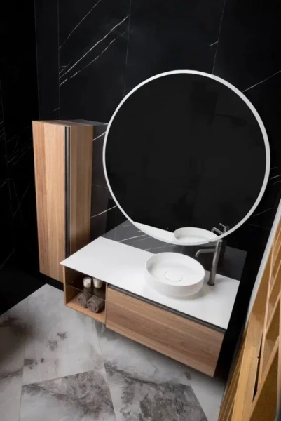 Раковина Boheme Corian 40 см белая матовая 801-MW Staron