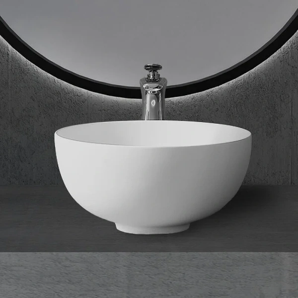 Раковина Abber Stein 40 см белая матовая AS2617