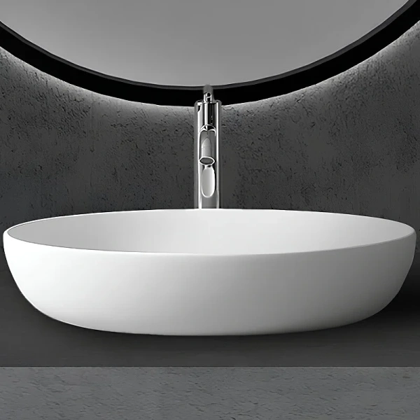 Раковина Abber Stein 60 см белая матовая AS2619