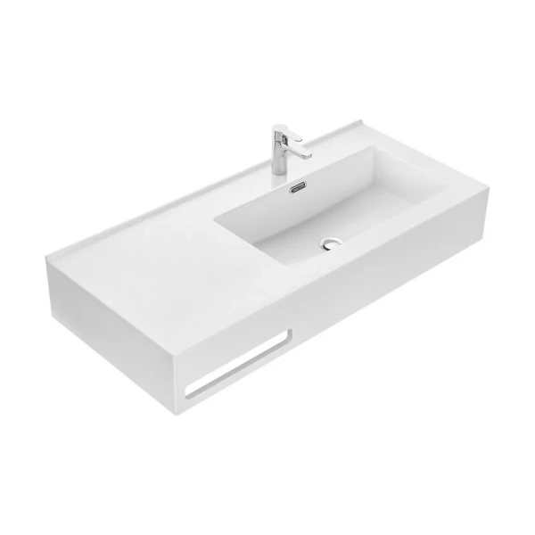 Раковина Акватон Квадро Про 1A733231QA01 100 см с полотенцедержателем