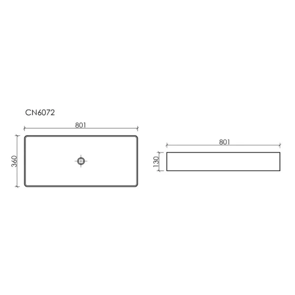 Раковина Ceramica Nova Element 80 см белая CN6072