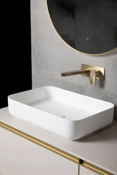 Раковина Boheme Corian 60 см белая 879-60-MW Staron