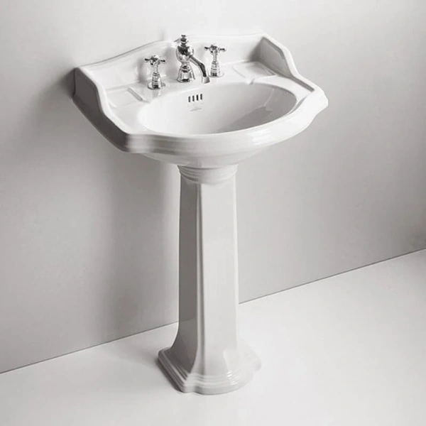 Раковина Simas Arcade 59 см белая, с 3 отверстиями под смеситель AR814bi*3 Staron