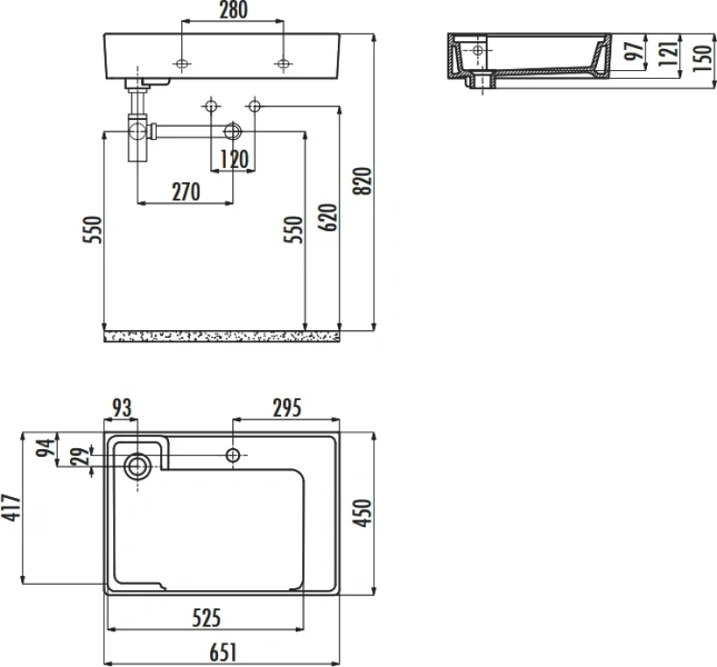 Раковина Creavit Arya 65 см белая AR065-00CB00E-0000 Staron
