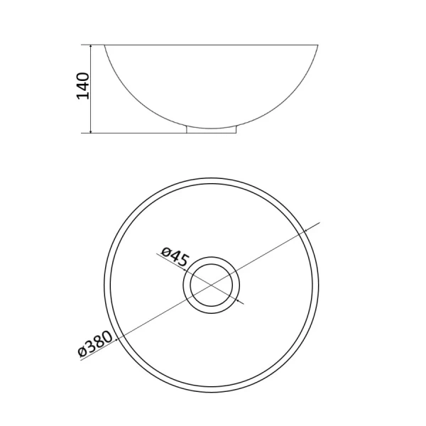 Раковина Montebianco Loreto Nemi 38 см белая матовая 20141