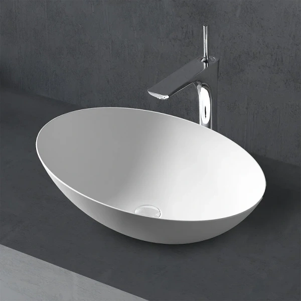 Раковина Abber Stein 50 см белая матовая AS2609