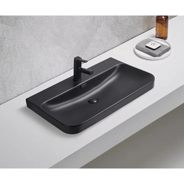 Раковина GID Integrado Bm9580s 81 см черная 72211