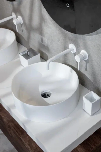 Раковина Boheme Corian 40 см белая 819-MW Staron