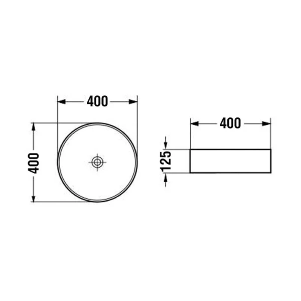 Раковина Vincea VBS-5GL0 40 см стеклянная