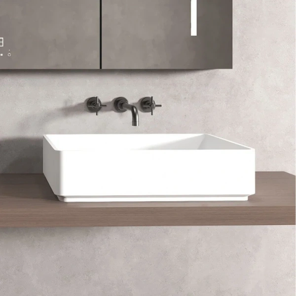 Раковина Abber Stein 55 см белая матовая AS2634