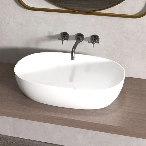 Раковина Abber Stein 60 см белая матовая AS2633