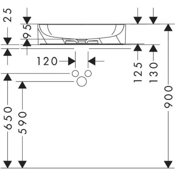 Раковина Hansgrohe Xuniva Q 55 см белая 60168450 Staron