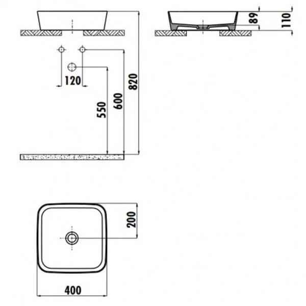 Раковина Creavit Loop 40 см белая LP040-00CB00E-0000