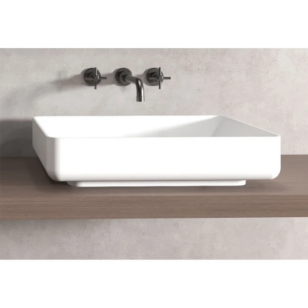 Раковина Abber Stein 55 см белая матовая AS2629