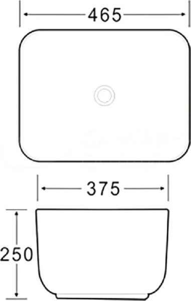 Раковина SantiLine 47 см черная SL-1112MB