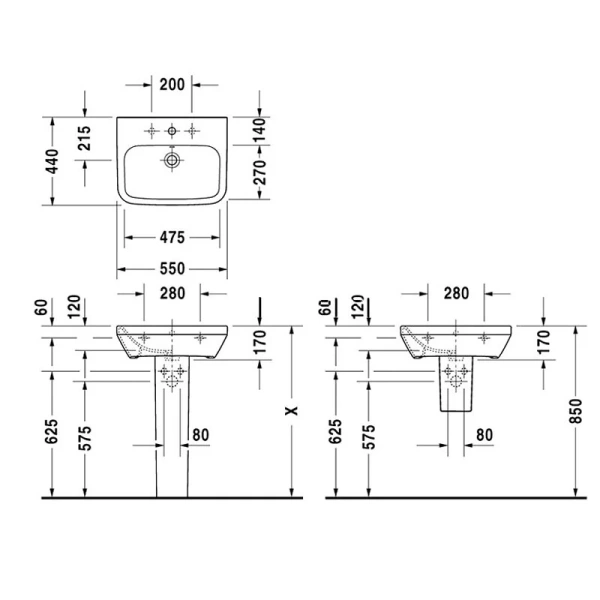 Раковина Duravit Durastyle 231955
