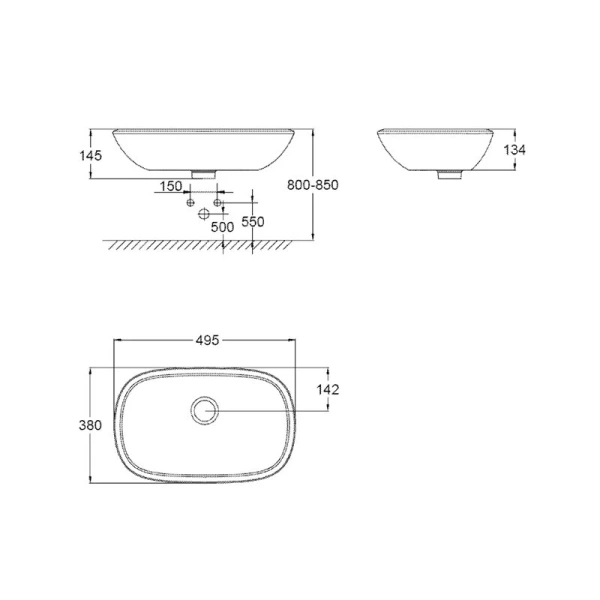 Раковина Grohe Eurostyle 50 см свободностоящая 39216000