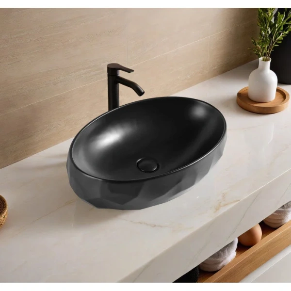 Раковина GID Lago Bm9030wx 61 см черная матовая 53385 Staron