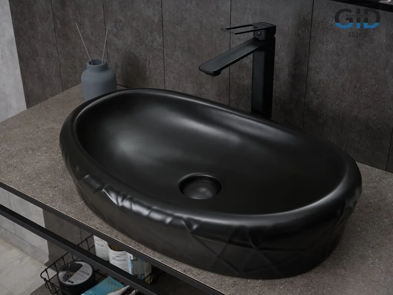 Раковина GID Creativo Bm777 60 см черная 53357 Staron