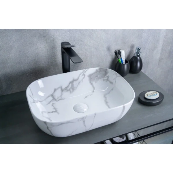 Раковина GID Geometrico Mnc333C 46 см под камень 54469 Staron