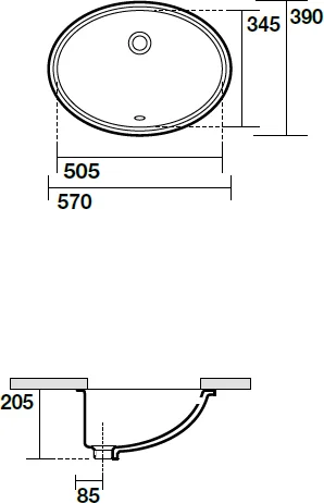 Раковина Kerasan Lavabi arredo 55 см белая 773301