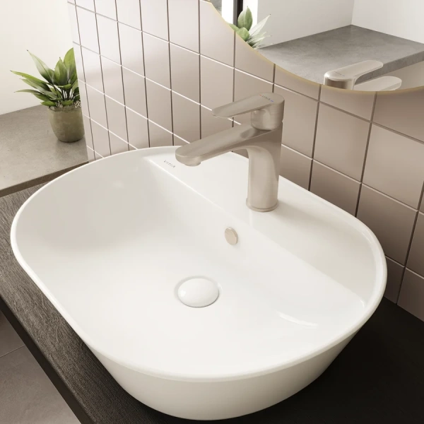 Раковина VitrA Geo 55 см с 1 отверстием для смесителя 7428B003-0001 Staron