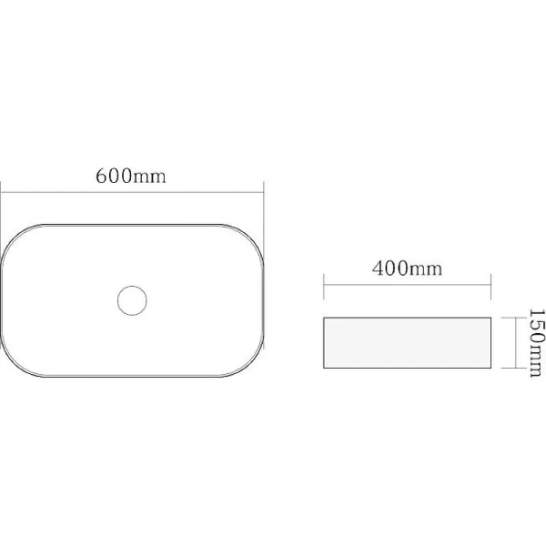 Раковина SantiLine 60 см белая матовая SL-1017MW