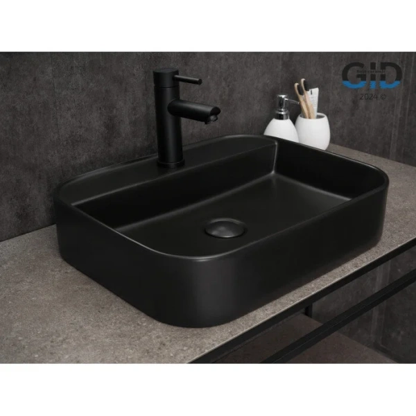 Раковина GID Geometrico Bm9550 50 см черная 53364 Staron