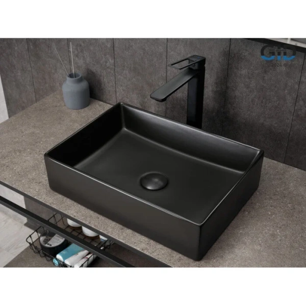 Раковина GID Geometrico Bm1204 45 см черная 53360 Staron