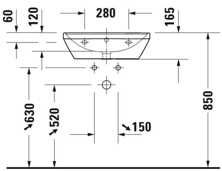 Раковина Duravit D-Neo 55 см белая 2366550000 Staron