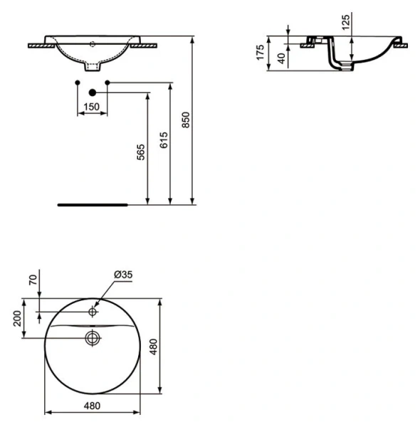 Раковина Ideal Standard Connect 48 см белая E504201