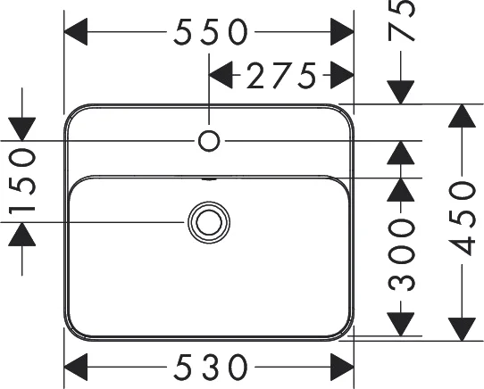 Раковина Hansgrohe Xuniva Q 55 см белая 60162450