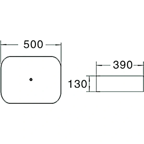 Раковина SantiLine 50 см белая матовая SL-1051MW