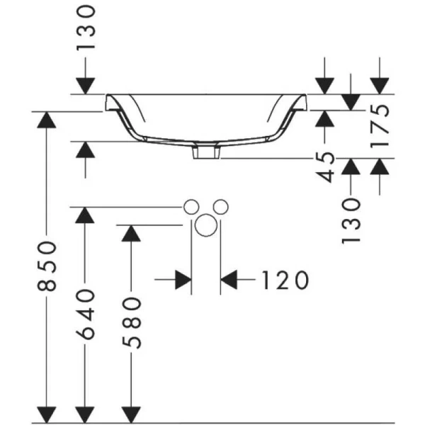 Раковина Hansgrohe Xuniva Q 55 см белая 60158450 Staron