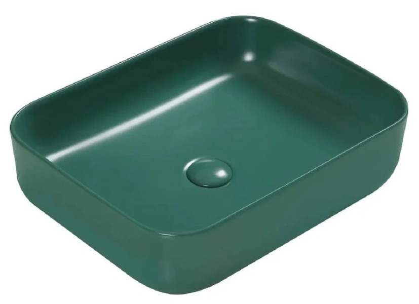 Раковина SantiLine 50 см зеленая матовая SL-1051G