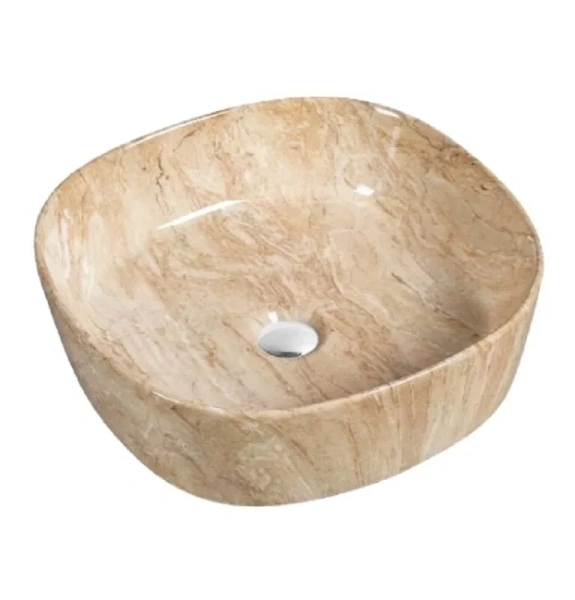 Раковина SantiLine 44 см коричневый мрамор SL-7024