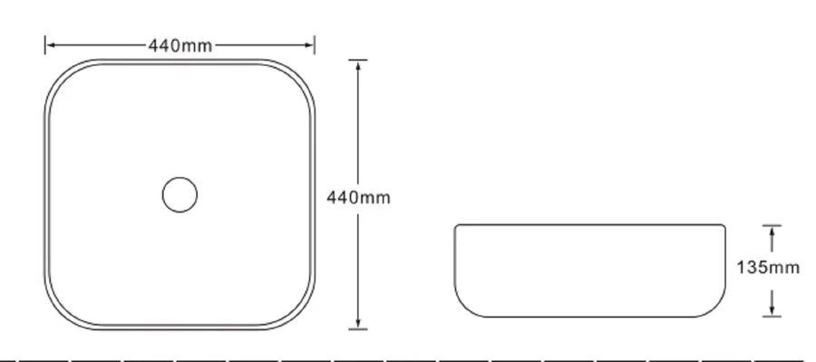 Раковина SantiLine 44 см коричневый мрамор SL-7024