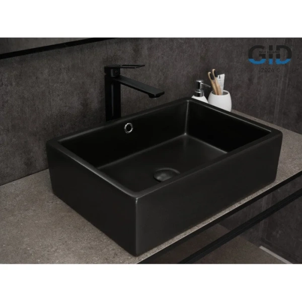 Раковина GID Geometrico N9129bg 51 см черная 53381 Staron