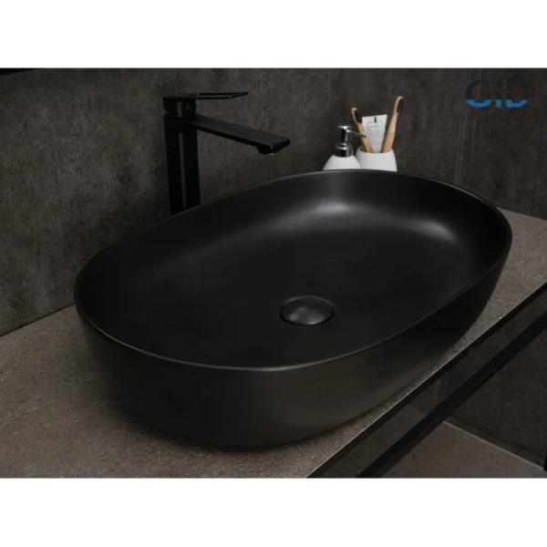 Раковина GID Lago Bm1348 61 см черная 53355 Staron