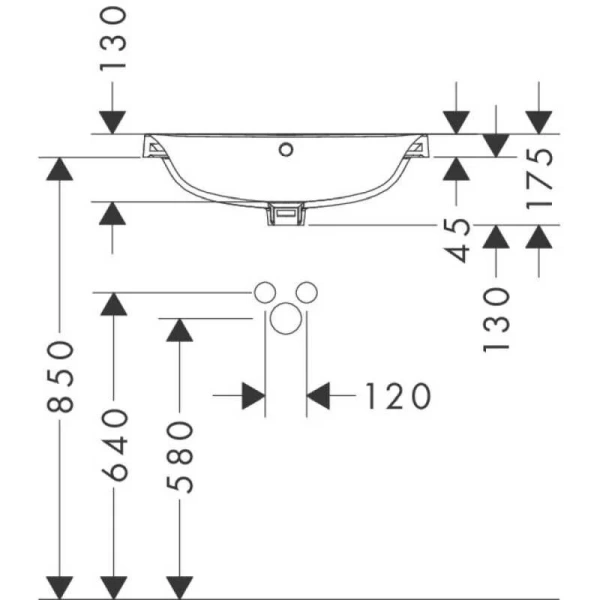 Раковина Hansgrohe Xuniva U 55 см белая 60161450 Staron